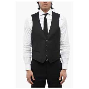 Corneliani CC COLLECTION Virgin Wool Blend Waistcoat with Martingale