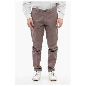 Corneliani Cotton Washed-Effect Chinos Pants