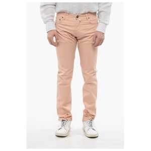 Corneliani Cotton Pants with Embroidered Logo