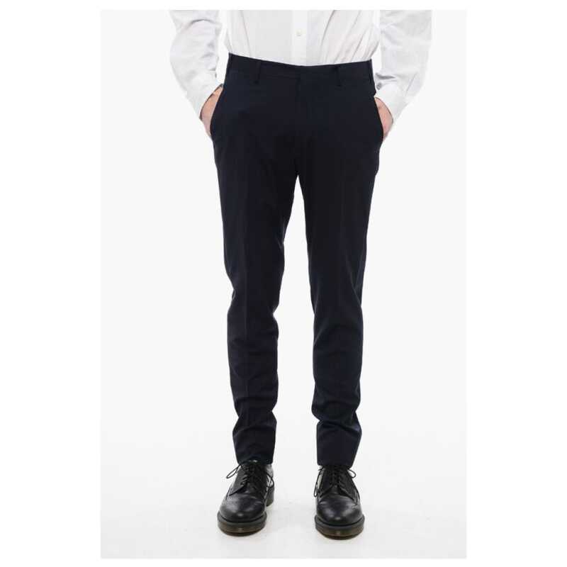 Corneliani CC COLLECTION Wool Pants with Satin Inserts, theFeinheit