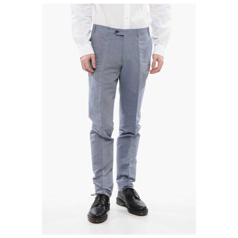 Corneliani CC COLLECTION 4-Pocketed Pique Cotton Pants, theFeinheit