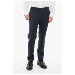 Corneliani CC COLLECTION 4-Pocketed Virgin Wool Pants with District Che