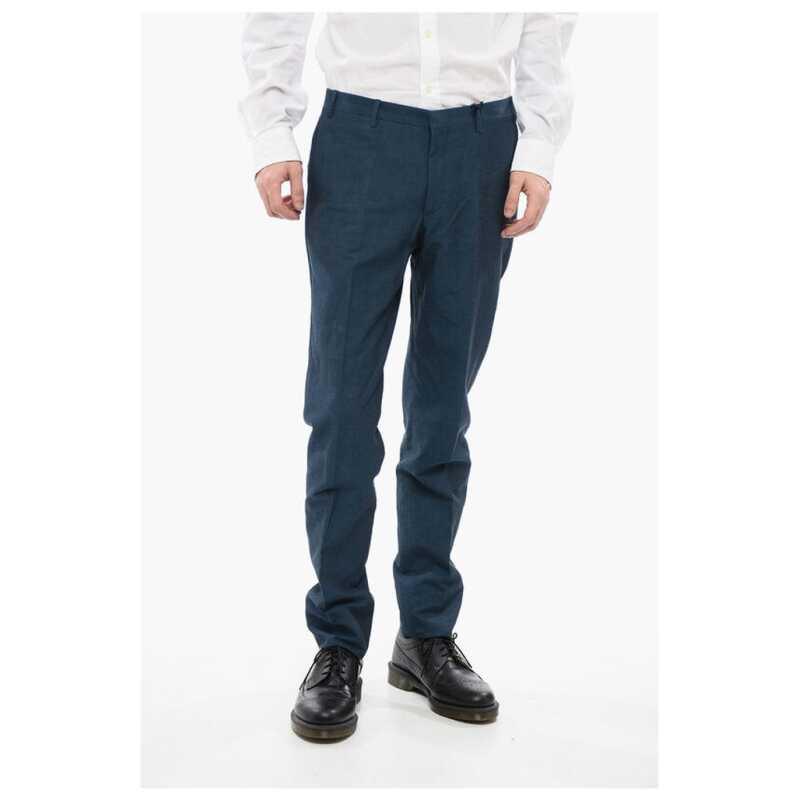Corneliani CC COLLECTION Cotton and Linen Blend RESET Pants, theFeinheit