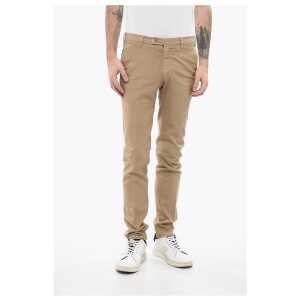 Corneliani ID Stretch Cotton Chinos Pants with Belt Loops
