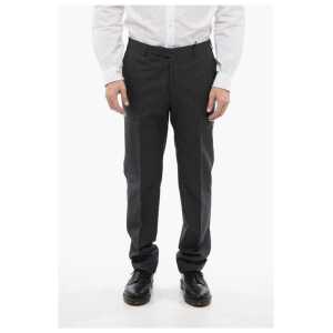 Corneliani CC COLLECTION Virgin Wool Pants with Check Pattern