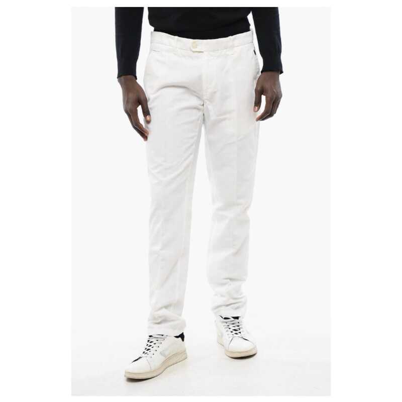 Corneliani ID Solid Color Cotton and Linen Chino Pants, theFeinheit