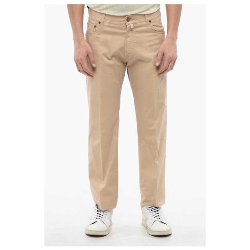 Corneliani ID Solid Color Stretch Cotton 5-Pocket Pants, theFeinheit