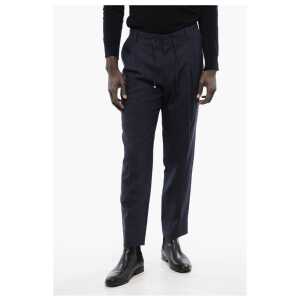 Corneliani ID Virgin Wool and Linen Double Pleat Pants