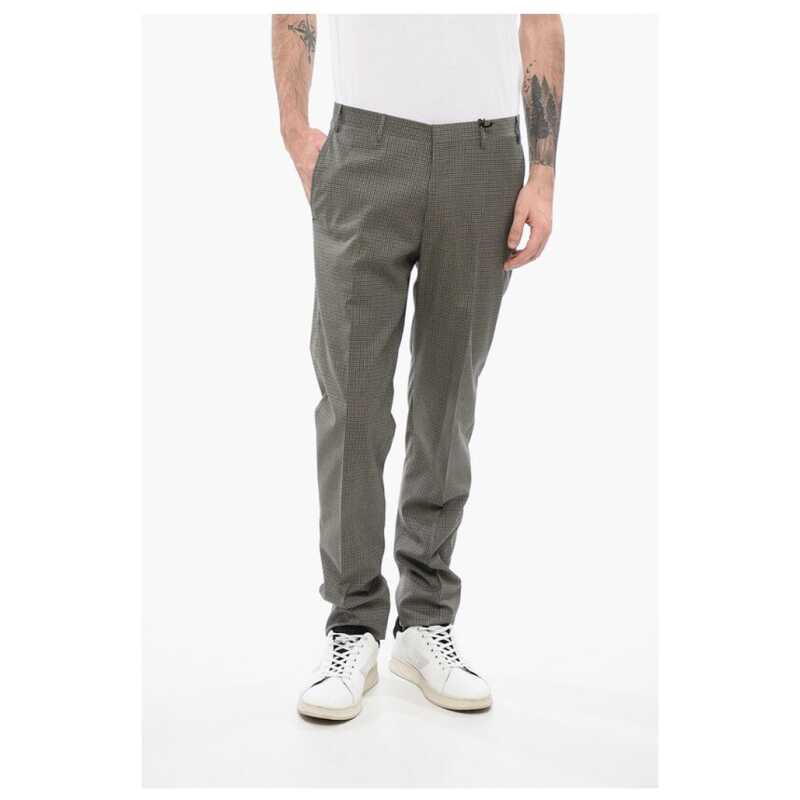 Corneliani CC COLLECTION Micro Checked Virgin Wool RESET Pants, theFeinheit