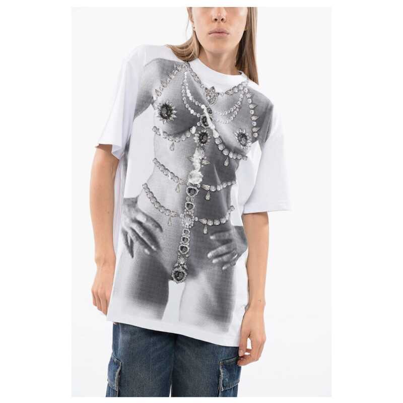 John Richmond Oversized BERDI T-shirt with Trompe l&#8217;oeil Print, theFeinheit