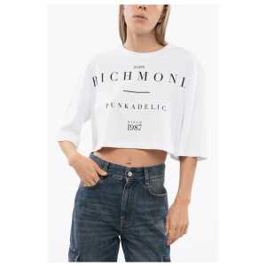 John Richmond Cropped GENYA T-shirt with Oversized Fit