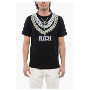 John Richmond Regular Fit SHINAZU T-shirt With Necklace Print