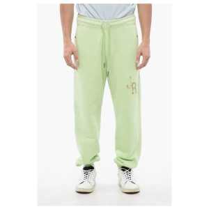 John Richmond Brushed Cotton Joggers With Embroidered Logo