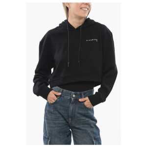 John Richmond PISTIL Cropped Sweatshirt with Embossed Logo