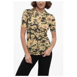 Jil Sander Crew Neck SUNFLOWER Tech Cotton T-Shirt