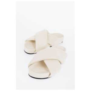 Jil Sander Criss Cross Designed Leather Sandals