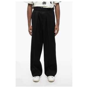 Jil Sander Single-pleated Virgin Wool Pants with Belt