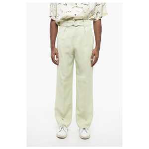 Jil Sander Single-pleated FLUID Flax Blend Pants
