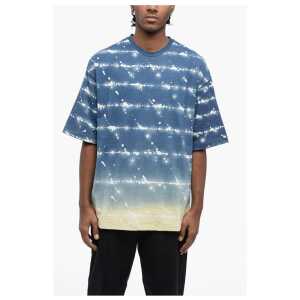 Jil Sander Crew Neck BLUE SKY Printed Cotton T-Shirt