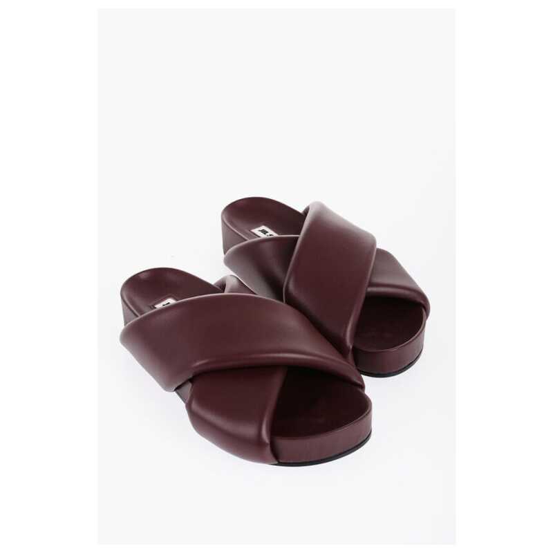 Jil Sander Criss Cross Designed Leather Sandals, theFeinheit