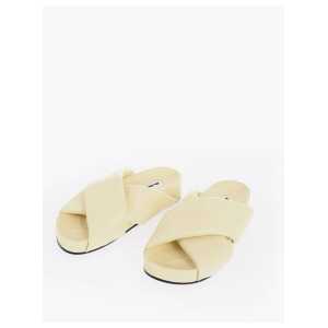 Jil Sander Criss Cross Designed Leather Sandals