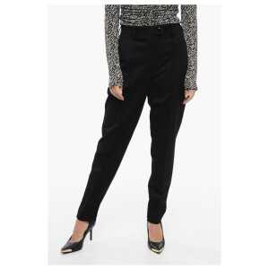 Prada Single-pleated Twill Virgin Wool Blend Pants
