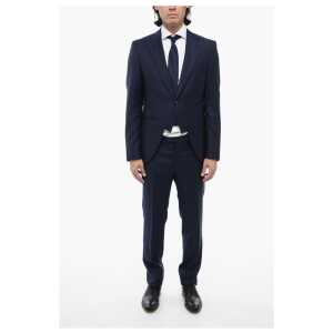 Corneliani Virgin Wool 1-Button Suit With Peak Lapel