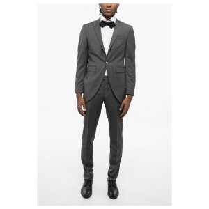 Corneliani CC COLLECTION Pinstriped Center Vent Peak Lapel CERIM.REFINE