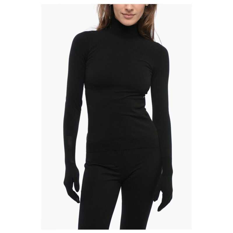 Balenciaga Turtleneck Sweater with Touchscreen Gloves, theFeinheit