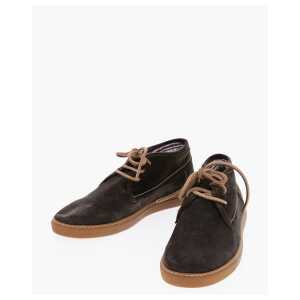 Corneliani ID Solid Color Suede Desert Boots