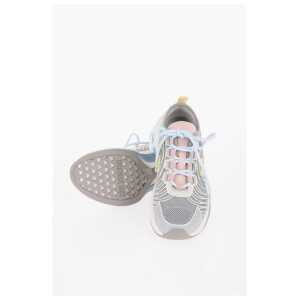Moschino LOVE Mesh SPRINT50 Low-Top Sneakers with Contrast Detail