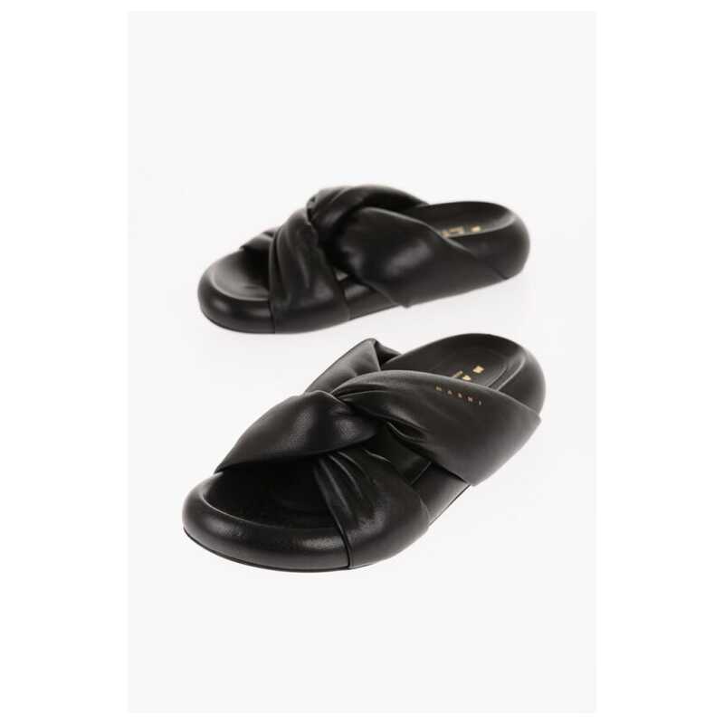 Marni Padded Leather Sadals with Braided Band, theFeinheit
