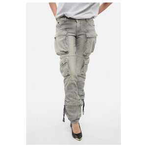 The Attico Low Rise Denim Cargo Pants