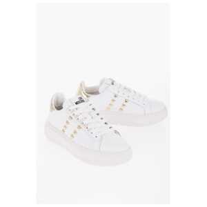 Moschino LOVE Quilted Leather BOLD40 Low-Top Sneakers with Golden Eff