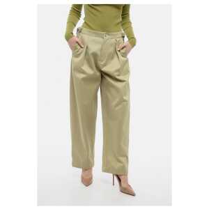 Burberry Pleated Baloon-Fit Pants with Half-Belt