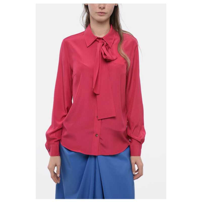 Parosh Satin Effect Blouse with Removable Scarf, theFeinheit