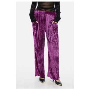 Sleep no More Curly Velvet Wide-Leg Pants