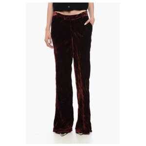 Etro Curly Velvet Pants with Flared-Fit