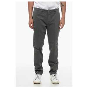 Fay Stretch Cotton Chinos Pants with Cuffs