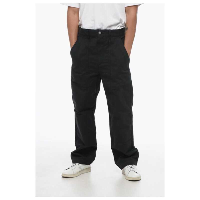 Isabel Marant Cotton Carrot Fit Pants with Belt Loops, theFeinheit