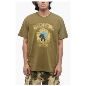 Bluemarble Cotton Crew-neck T-shirtwith Frontal Print