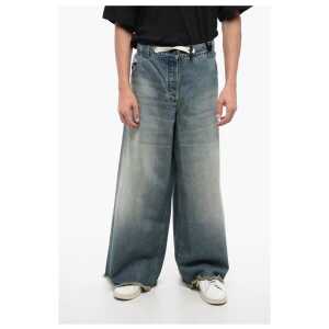 Moncler MONCLER Ultra Wide Leg Denims with Fringed Details