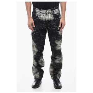Givenchy Distressed Cotton Half-coated Lived-in Denims 17cm
