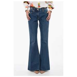 Versace Cotton Bootcut Denims with Logoed Morsets 32cm