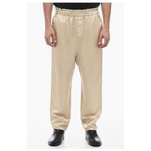Saint Laurent Stripped Tailoring Pants with Drawstring