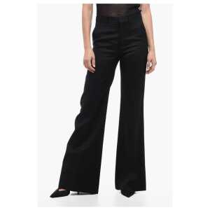 Chloé High-Waisted Flare-Fit Wool Pants