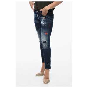 Dsquared² Skinny Monster Maze Denims with Embroderies 14,5cm