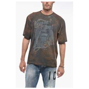 Dsquared² Tie-Dyed Effect T-WESHER T-Shirt with Print