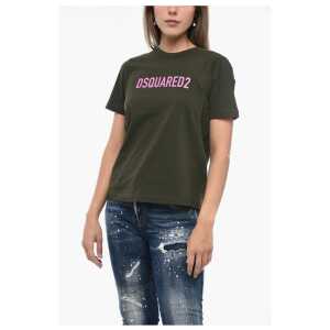 Dsquared² Distressed T-Shirt with Logo Print