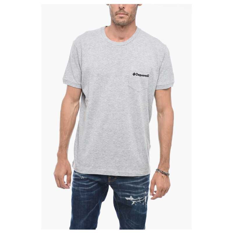 Dsquared² Crewneck T-Shirt with Logoed Chest Pocket, theFeinheit